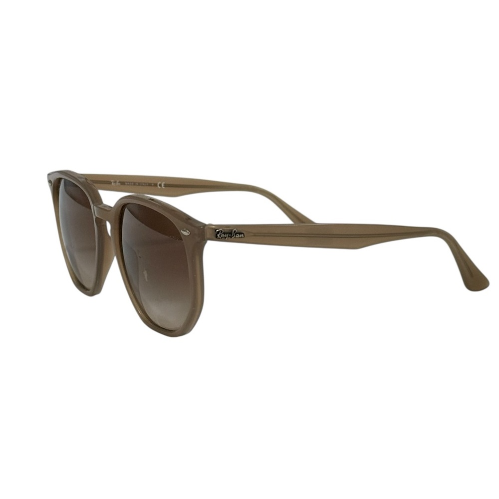 Ray-Ban Taupe Round Sunglasses with Brown Gradient Lenses